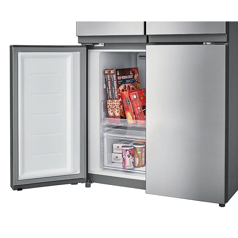 Frigidaire 33 in. 17.4 cu. ft. Counter Depth 4-Door French Door Refrigerator - Brushed Steel, , hires