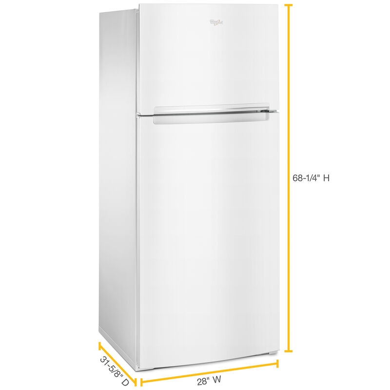 Whirlpool 28 in. 18.0 cu. ft. Top Freezer Refrigerator - White, White, hires