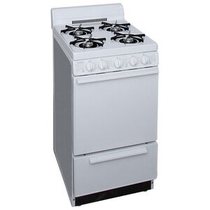 Premier 20 in. 2.4 cu. ft. Gas Range with Open Burners - White on White, , hires