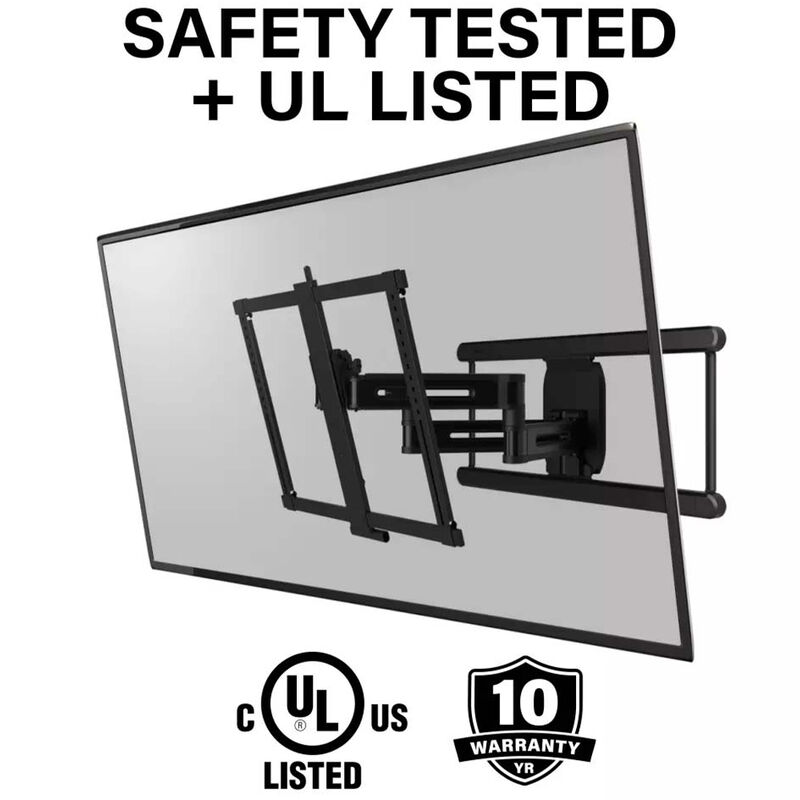Sanus Systems Advanced Full-Motion 4D + Shift TV Wall Mount for TVs 42"-90" - Black, , hires