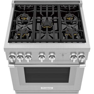Thermador Pro Harmony Professional Series 30 in. 4.4 cu. ft. True European Convection Dual Fuel Range with 5 Sealed Burners - Stainless Steel, , hires