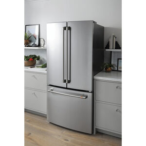 Cafe 33 in. 18.6 cu. ft. Counter Depth French Door Refrigerator with Internal Water Dispenser - Stainless Steel, Stainless Steel, hires