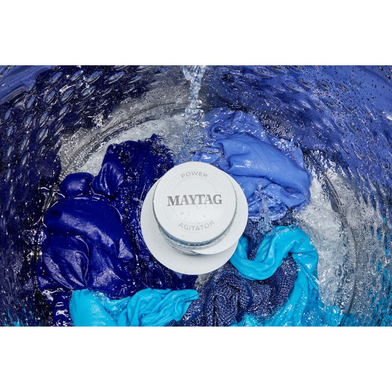 Maytag 27 in. 5.2 cu. ft. Smart Top Load Washer with Agitator & Extra Power - White, White, hires