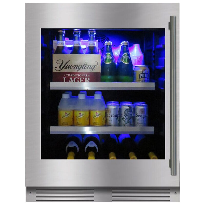 XO 24 in. ADA Compliant Built-In/Freestanding Beverage Center with Pull-Out Shelves & Digital Control - Custom Panel Ready, , hires
