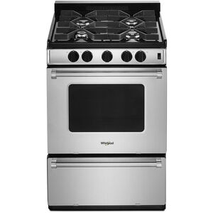 Whirlpool 24 in. 2.9 cu. ft. Oven Freestanding Gas Range with 4 Sealed Burners - Stainless Steel, , hires