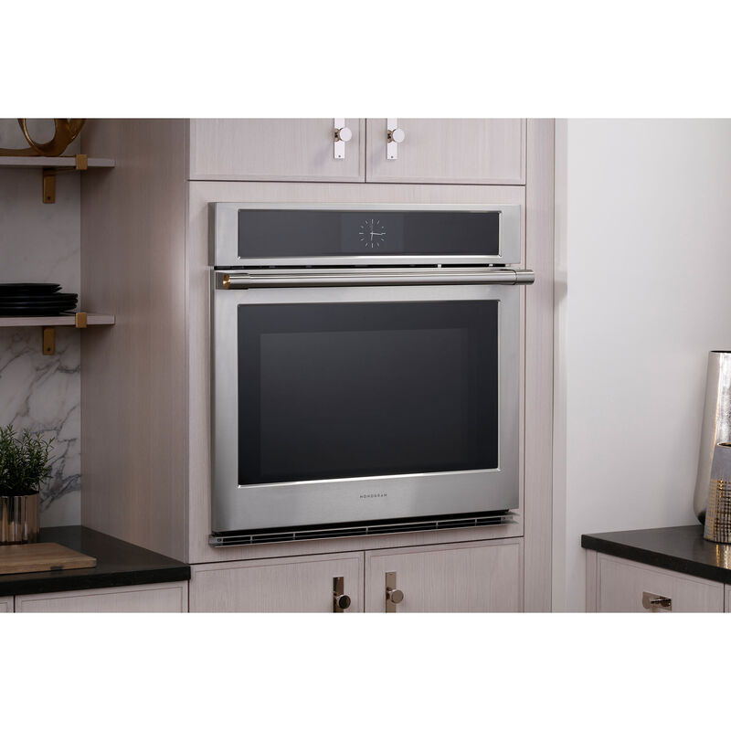 Monogram Statement Series 30 in. 5 cu. ft. Smart Speed Electric Single Wall Oven with True European Convection - Stainless Steel, , hires