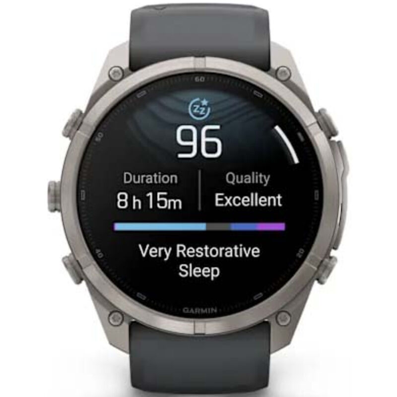Garmin fenix 9 Pro 51 mm, AMOLED Smart Watch - Titanium with Graphite/Black Silicone Band, , hires