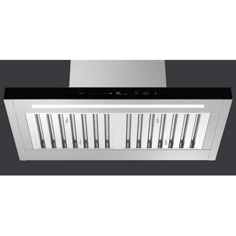 Dacor 36 in. Chimney Style Smart Range Hood with 4 Speed Settings, 1200 CFM & 1 LED Light - Silver Stainless, , hires