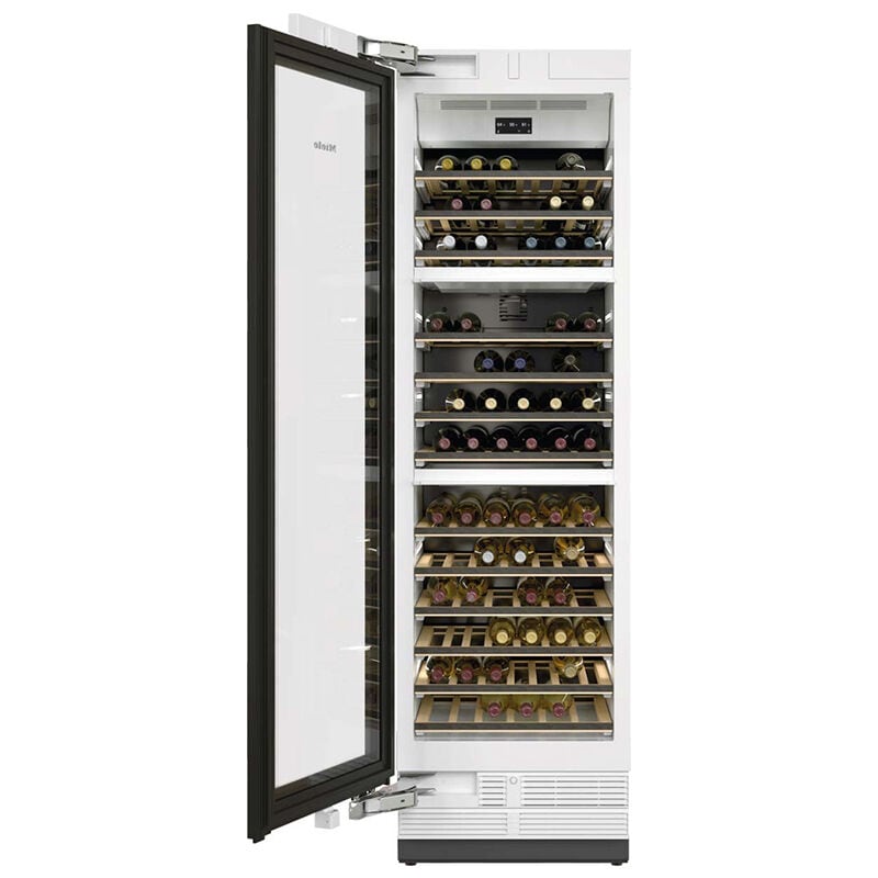 Miele MasterCool Series 24 in. Built-in Smart Wine Conditioning Unit with Wood Racks, Multi-Temperature Zones & 104 Bottle Capacity - Custom Panel Ready, , hires