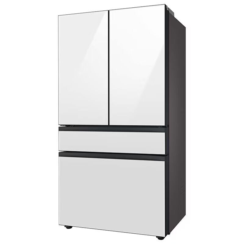 Samsung Bespoke 36 in. 22.8 cu. ft. Smart Counter Depth 4-Door French Door Refrigerator with Internal Water Dispenser - White Glass, White Glass, hires