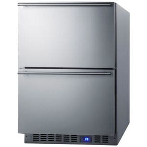 Summit 24 in. 4.2 cu. ft. Double Refrigerator Drawers - Stainless Steel/Panel Ready, , hires