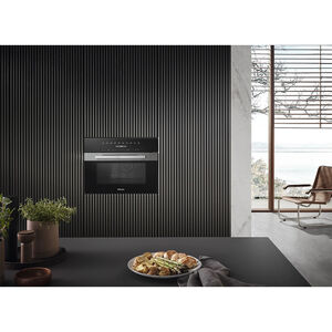 Miele 24 in. 1.6 cu.ft Built-In Microwave with 7 Power Levels - Clean Steel, , hires