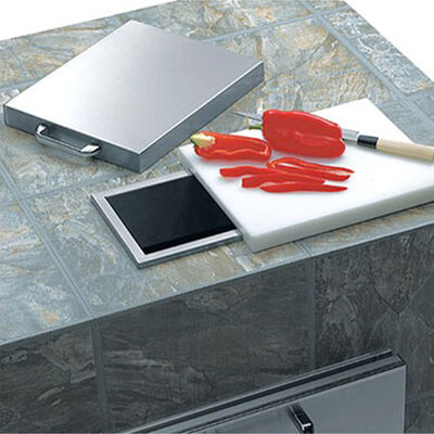 Lynx Professional Series Trash Chute with Cutting Board and Stainless Steel Cover | L18TS
