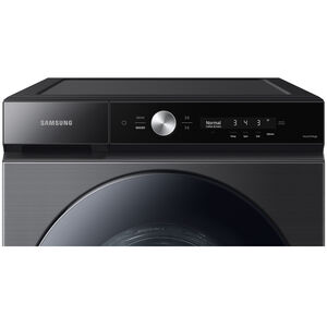 Samsung Bespoke 27 in. 5.3 cu. ft. Smart Stackable Front Load Washer with Super Speed Wash & AI Smart Dial - Brushed Black, Brushed Black, hires