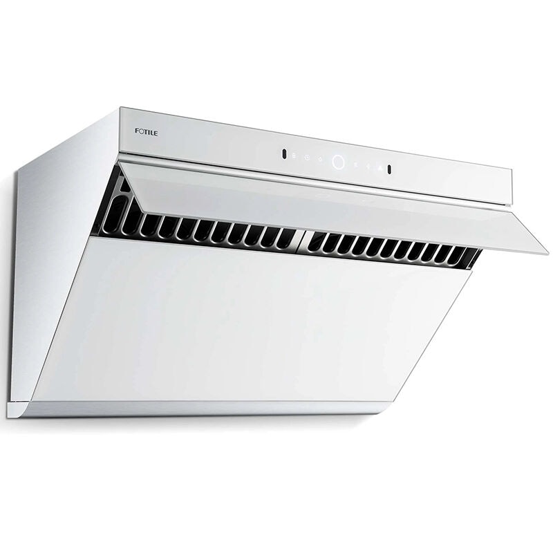 Fotile Slant Vent Series 30 in. Ducted Standard Style Range Hood with 1000 CFM, 4 Fan Speeds & 2 LED Lights - White Glass, , hires