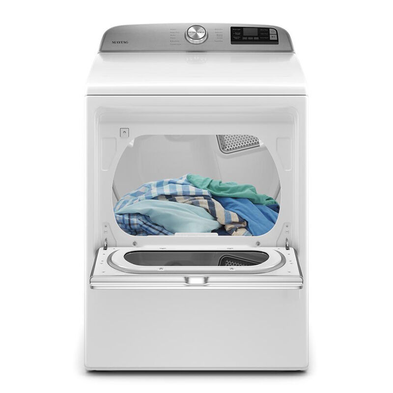Maytag 27 in. 7.4 cu. ft. Front Load Gas Dryer with 11 Dryer Programs, 4 Dry Options, Wrinkle Care & Sensor Dry - White, White, hires