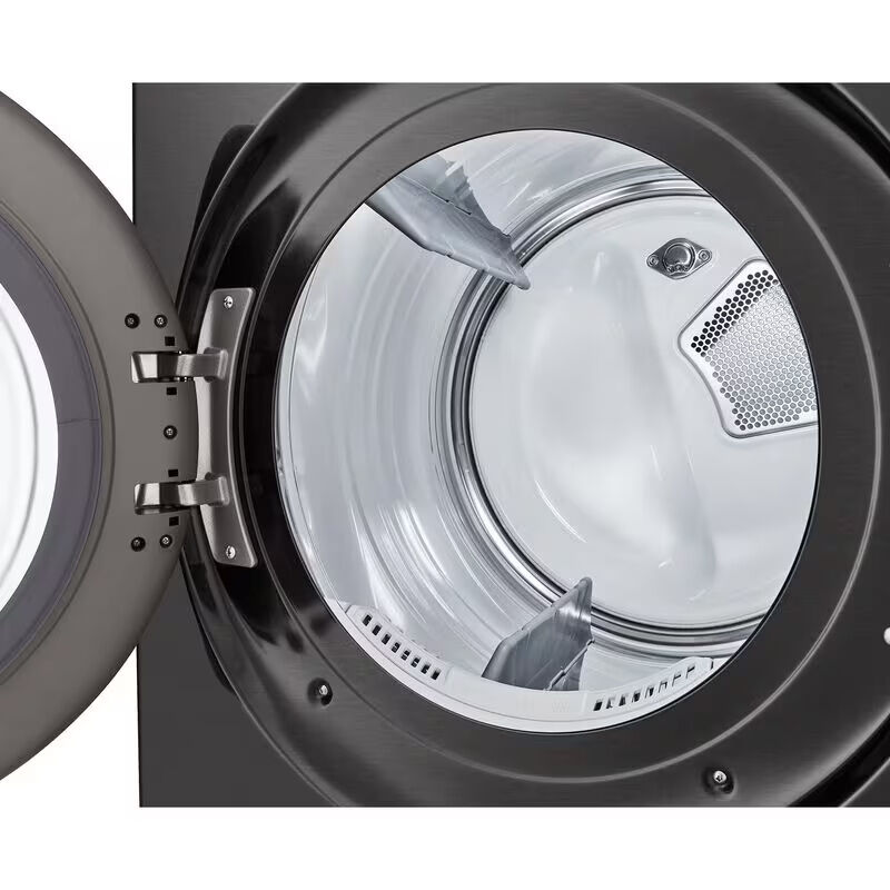 LG 27 in. 7.4 cu. ft. Smart Stackable Gas Dryer with AI Sensor Dry, TurboSteam, Sanitize & Steam Cycle - Black, Black, hires