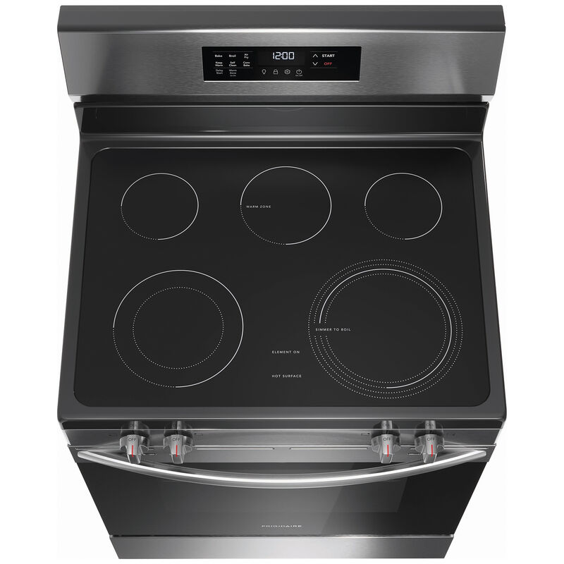 Frigidaire 30 in. 5.3 cu. ft. Air Fry Standard Convection Electric Range with Smoothtop Burners - Stainless Steel, , hires