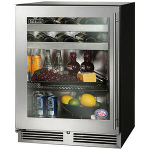 Perlick ADA Compliant Series 24 in. Built-In 4.8 cu. ft. Compact Beverage Center with Pull-Out Shelves & Digital Control - Custom Panel Ready, , hires