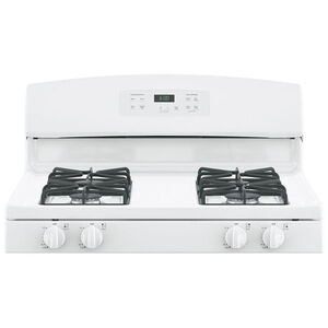 GE 30 in. 4.8 cu. ft. Oven Freestanding Gas Range with 4 Sealed Burners - White, White, hires