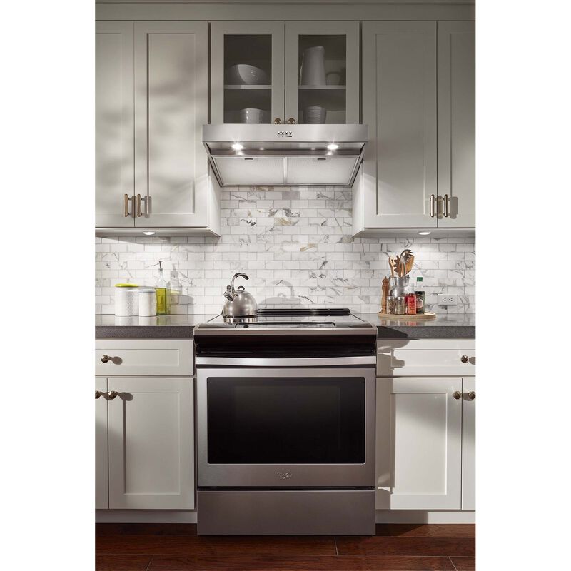 Whirlpool 30 in. Convertible Standard Style Range Hood with 265 CFM, 3 Fan Speeds & 2 LED Lights - Stainless Steel, , hires