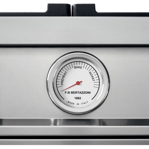Bertazzoni Heritage Series 36 in. 5.9 cu. ft. Dual Convection Gas Range with 6 Sealed Burners & Griddle - Matte Black, , hires