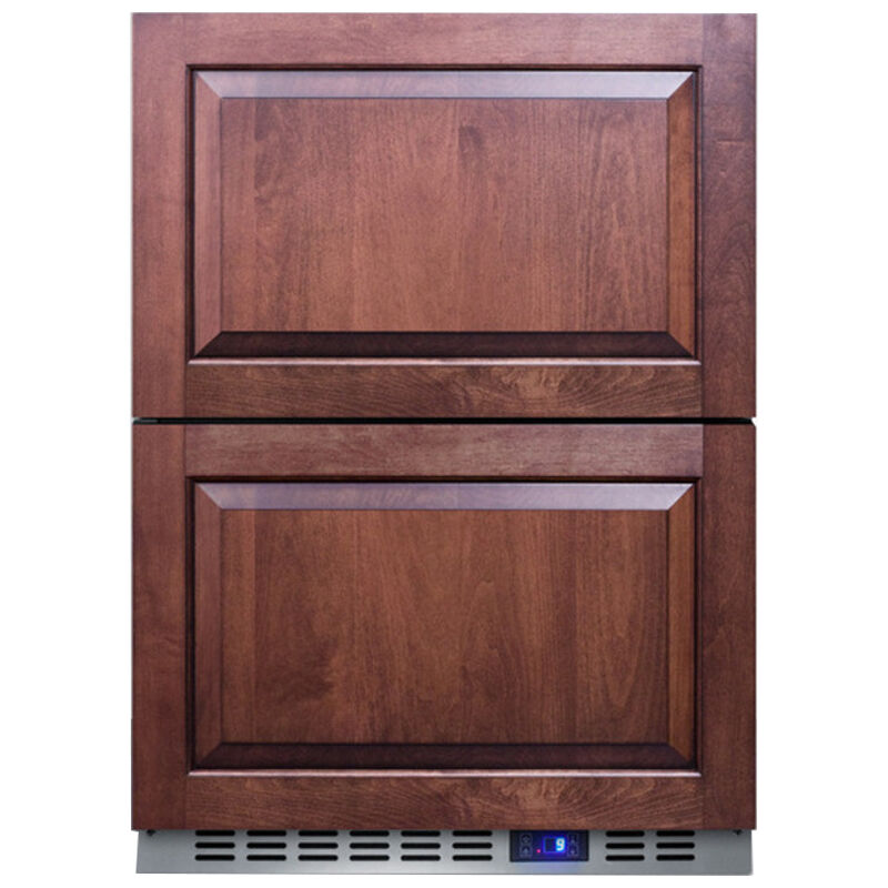 Summit 24 in. 3.5 cu. ft. Double Freezer Drawers with Digital Control - Custom Panel Ready, , hires