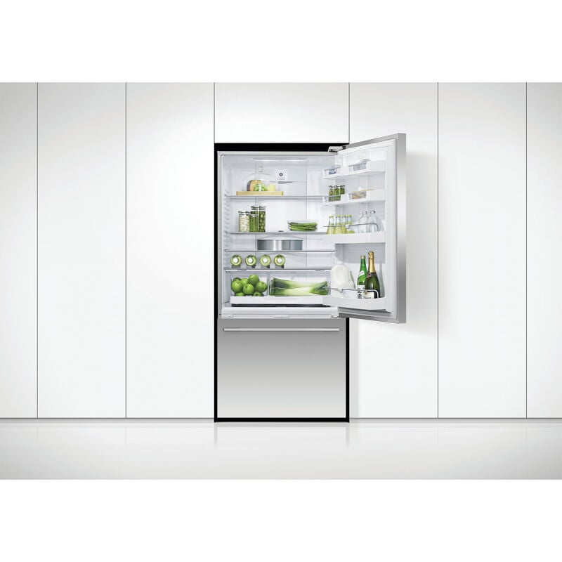 Fisher & Paykel Series 5 31 in. 17.1 cu. ft. Smart Counter Depth Bottom Freezer Refrigerator, Right Hinge - Stainless Steel, , hires