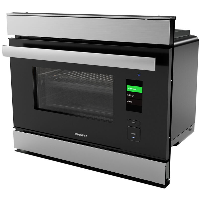Sharp 24 in. 1.1 cu. ft. Electric Smart Wall Oven with Standard Convection & Steam Clean - Stainless Steel, , hires