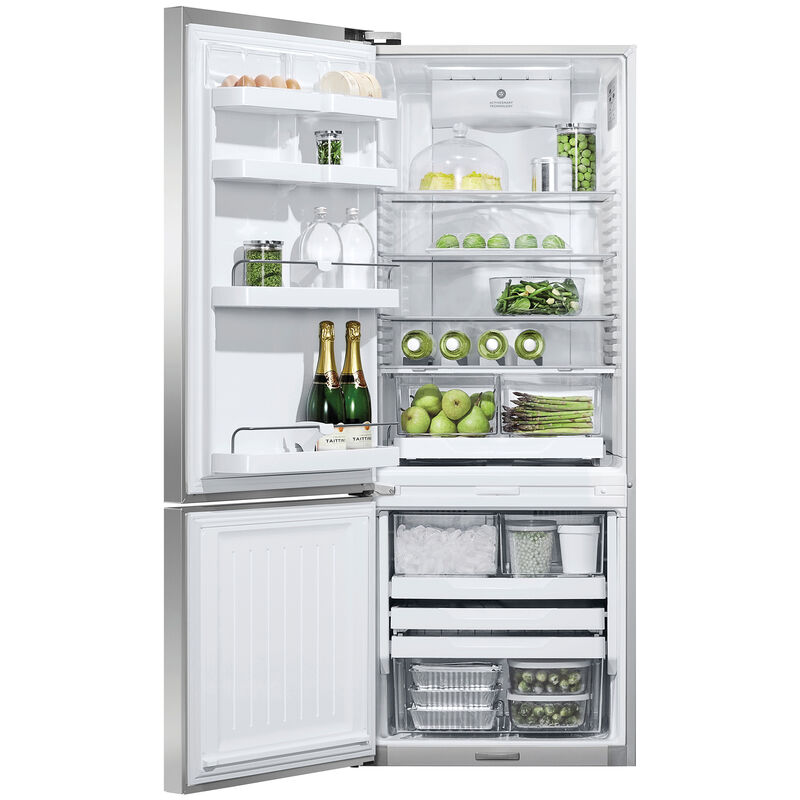 Fisher & Paykel Series 5 25 in. 13.5 cu. ft. Smart Counter Depth Bottom Freezer Refrigerator with External Water Dispenser - Stainless Steel, , hires