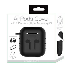 Wireless Gear 4 in 1 premium silicone accessory kit (Black), Black, hires