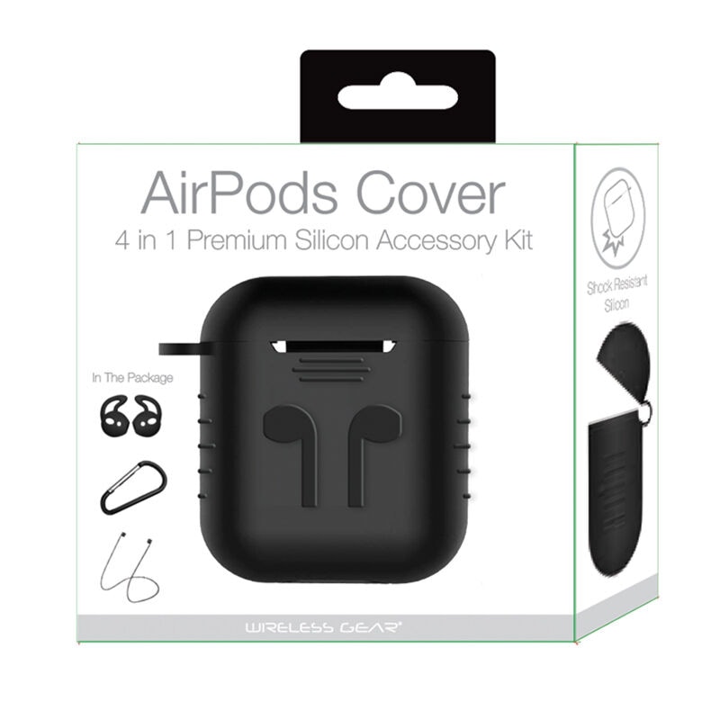 Wireless Gear 4 in 1 premium silicone accessory kit (Black), Black, hires
