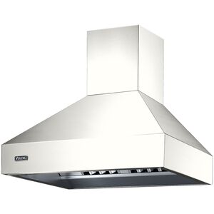 Viking 5 Series 48 in. Ducted Chimney Style Range Hood with 3 LED Lights - Pure White, , hires