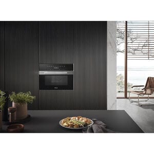 Miele 24 in. 1.6 cu. ft. 900W Built-In Microwave with Sensor Cooking - Clean Steel, , hires