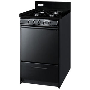 Summit 20 in. 2.5 cu. ft. Gas Range with Open Burners - Black, , hires