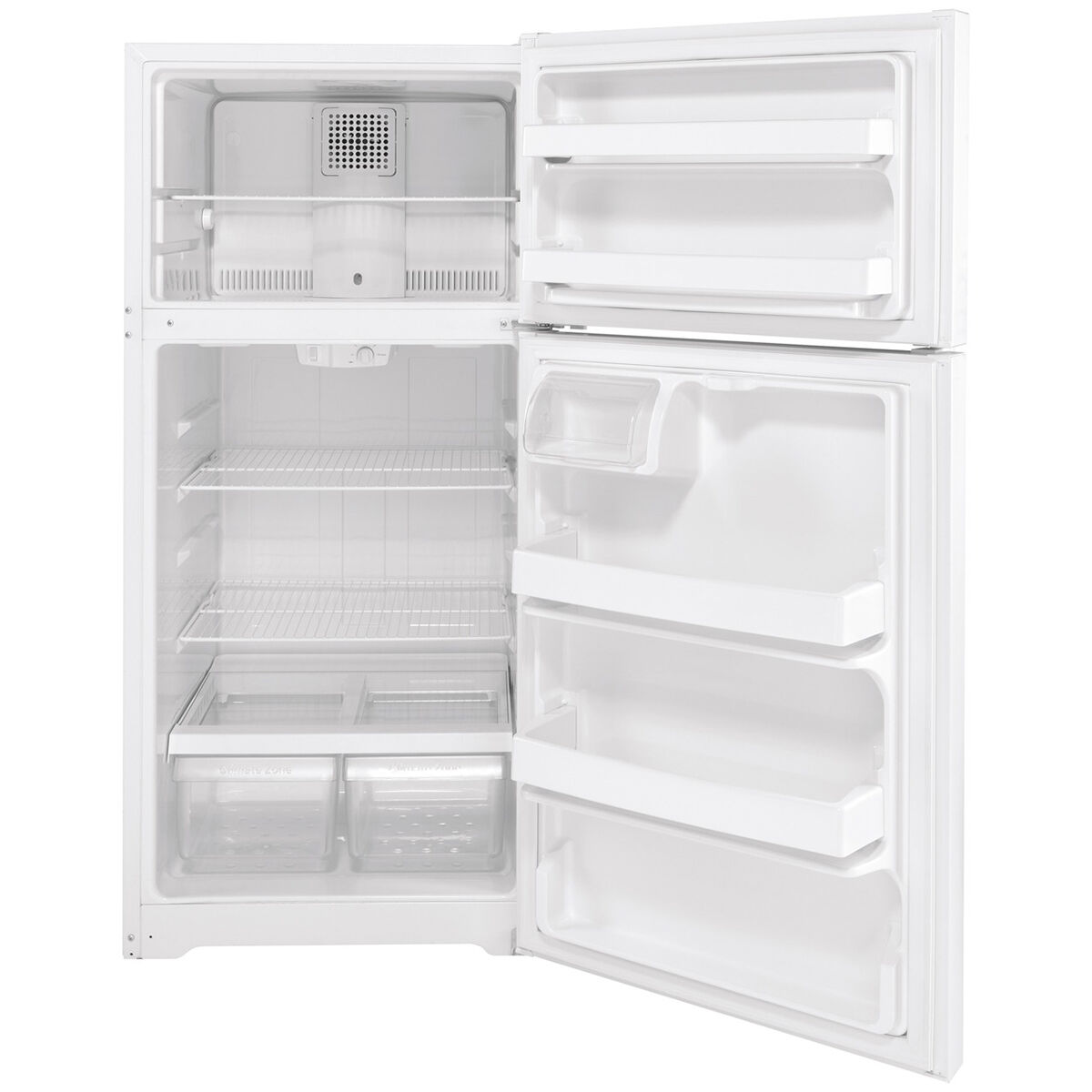 GE 28 in. 15.6 cu. ft. Top Freezer Refrigerator - White | P.C.