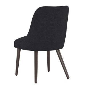 Skyline Furniture Modern Mid Century Dining Chair in Linen Fabric - Black, , hires