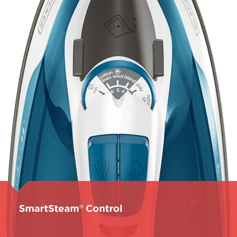 Black + Decker Blue Easy Steam Iron