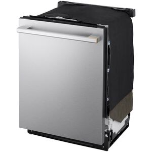 LG SIGNATURE 24 in. Top Control Flush-Mount Smart Dishwasher with 39 dBA Sound Level, 3rd-Rack & Dynamic Heat Dry with AOD - PrintProof Stainless Steel, , hires