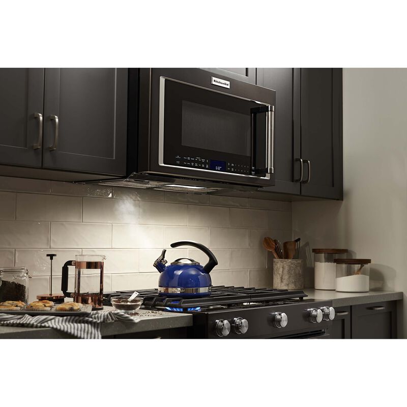 KitchenAid 30 in. 5.8 cu. ft. Convection Slide-In Gas Range with 5 Sealed Burners - Black Stainless Steel with PrintShield Finish, , hires