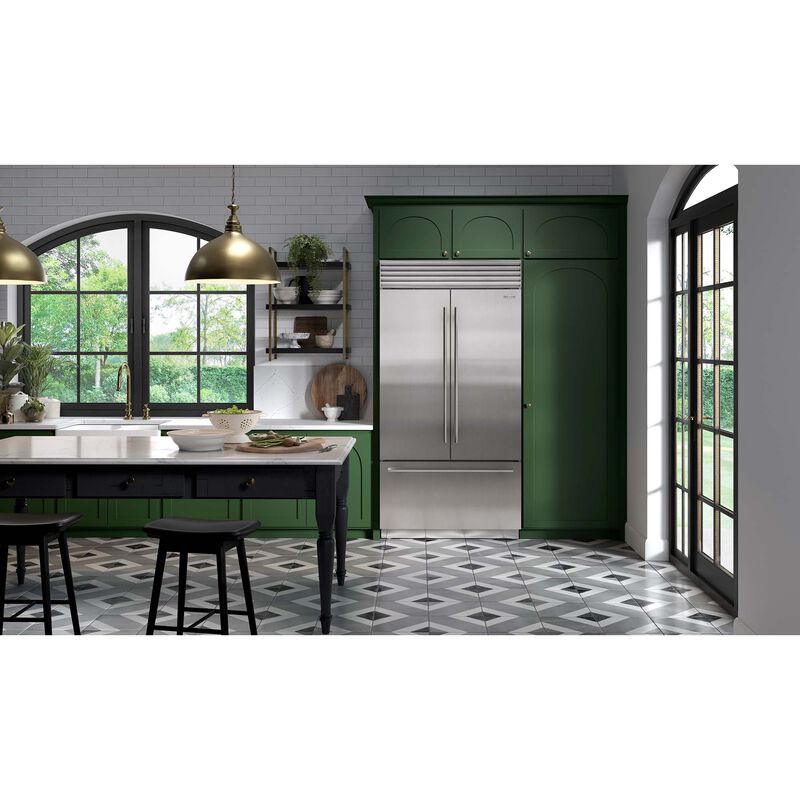 Sub-Zero Classic Series 42 in. Built-In 24.7 cu. ft. Smart French Door Refrigerator with Tubular Handles - Stainless Steel, , hires