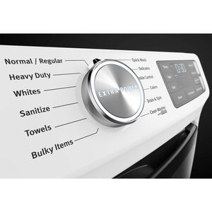 Maytag 27 in. 4.8. cu. ft. Stackable Front Load Washer with Extra Power, 16-Hr Fresh Hold Option, Sanitize & Steam Wash Cycle - White, White, hires