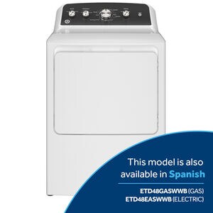 GE 27 in. 7.2 cu. ft. Gas Dryer with Up To 120 ft. Venting & Extended Tumble - White, , hires