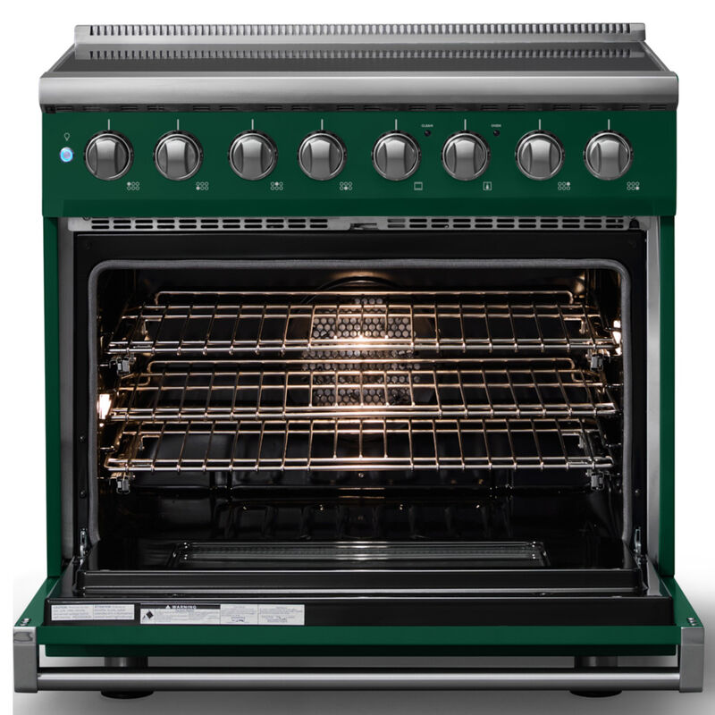 Viking 5 Series 36 in. 5.6 cu. ft. True European Convection Electric Range with 6 Induction Burners - Ivy Green, , hires