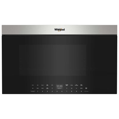 Whirlpool 30 in. 1.1 cu. ft. Over-the-Range Smart Microwave with 10 Power Levels, 400 CFM & Sensor Cooking Controls - Stainless Steel | WMMF7530RZ