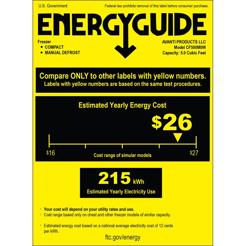 chest freezer best energy rating
