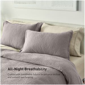 BEDGEAR Performance Duvet & 2pc Sham Set, Arrowhead, Taupe, Queen, , hires
