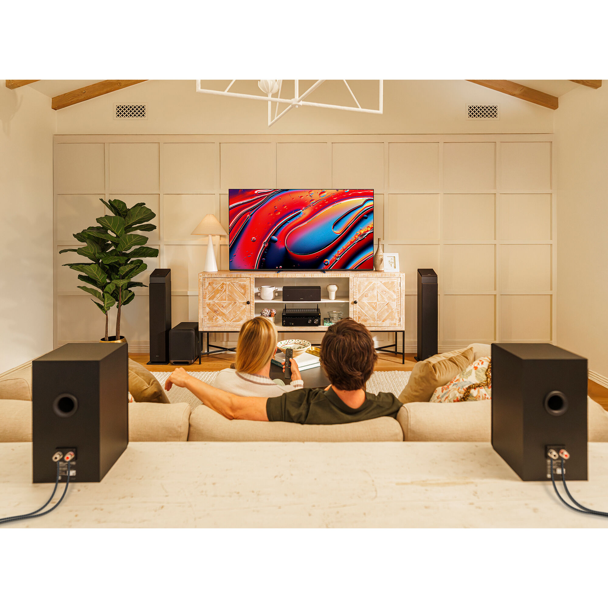 Sony Bookshelf Speakers (Pair) - Black | P.C. Richard & Son