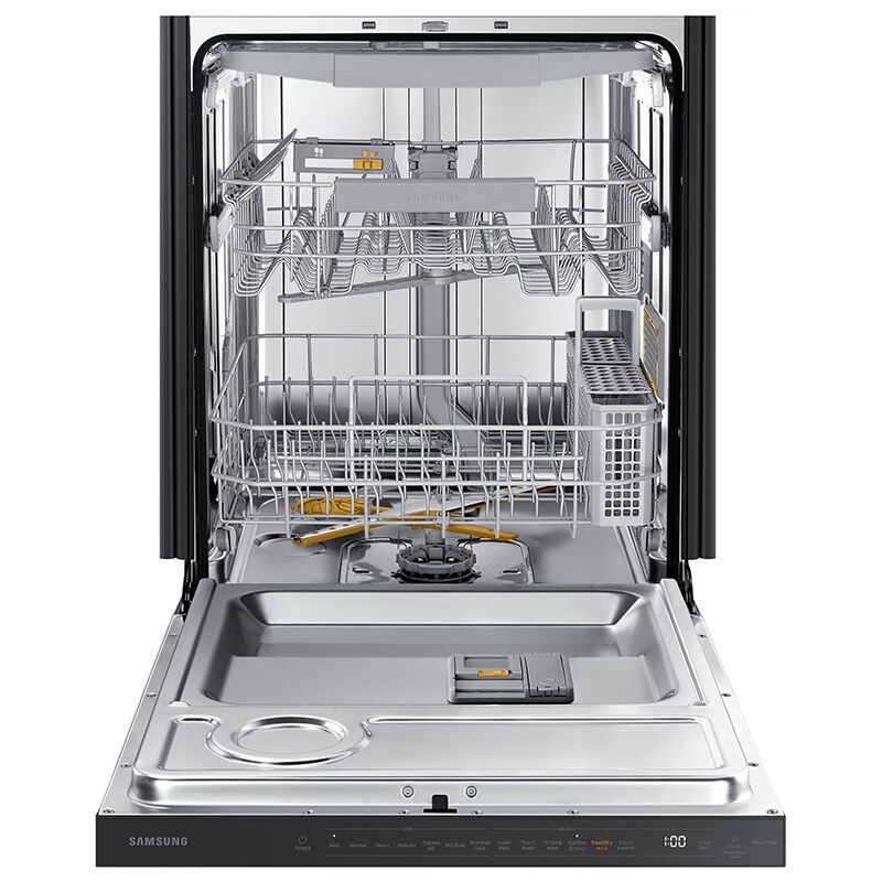 Samsung 24 in. Top Control Smart Dishwasher with 42 dBa Sound Level, 3rd-Rack, Ventilation Drying System & Pocket - Black Stainless, Black Stainless, hires