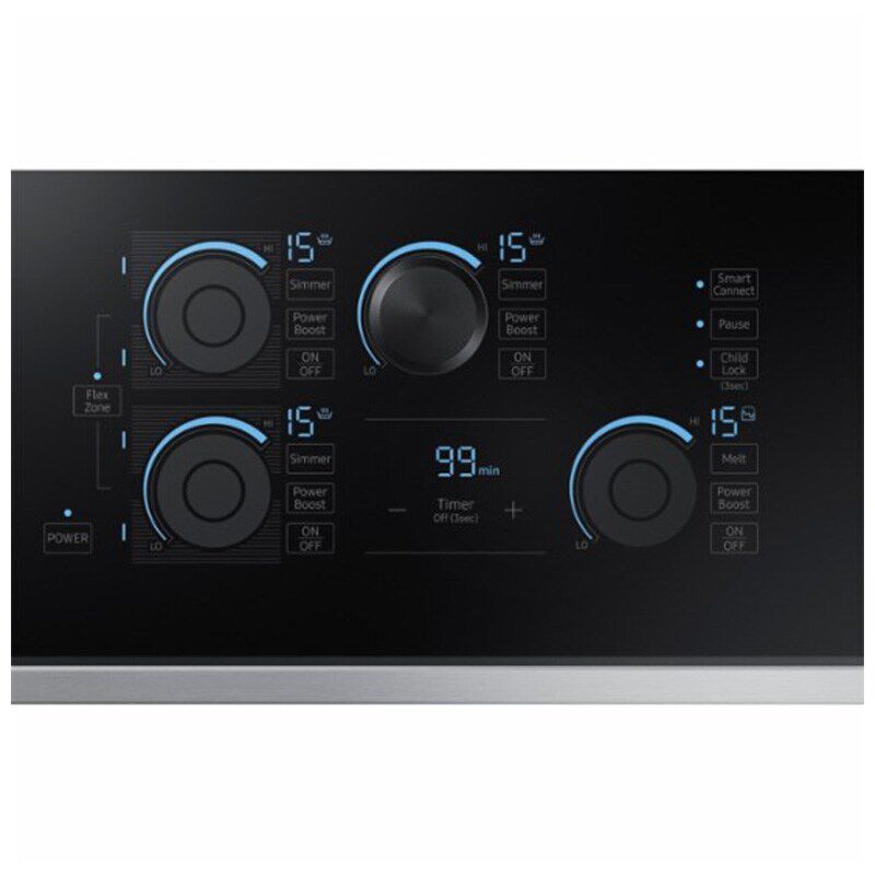 Samsung 30 in. 4-Burner Smart Induction Cooktop with Simmer Burner & Power Burner - Stainless Steel, Stainless Steel, hires